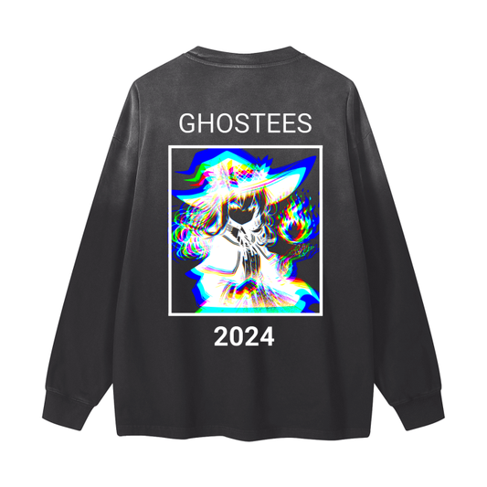 Long sleeve,Acid wash,Vintage,Ghostees