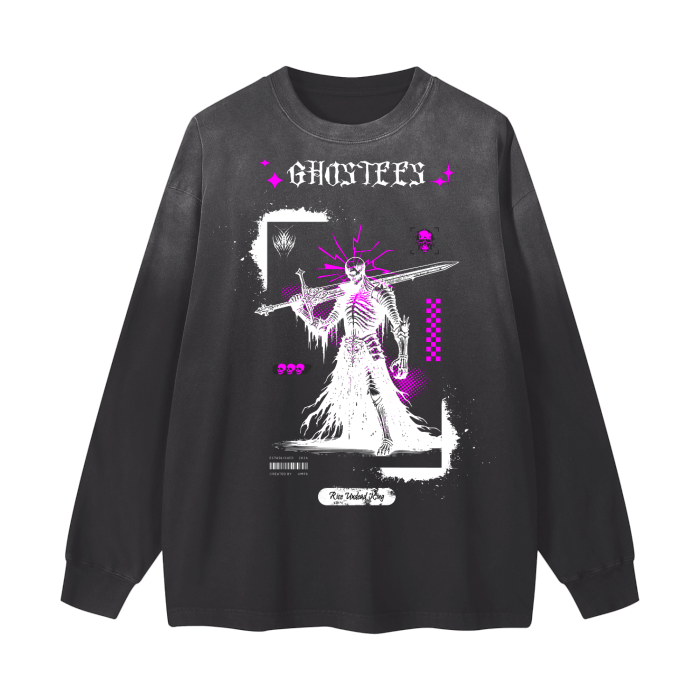 Vintage,Long Sleeve,Ghostees,The undead king